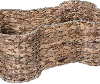 Набор для хранения игрушек Bone Dry Pet Storage Collection в форме кости, цвет гиацинт, натуральный, средний.