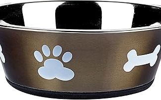 Классическая миска для корма для животных Classic Pet Products Posh Paws Classic Dish 2500 мл, графитовая.