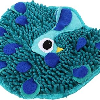 Интерактивная игрушка для собак с изображением павлина, стимулирующая обоняние и медленное кормление, игрушка-головоломка для прятания лакомств, умственная стимуляция и обоняние для собак маленьких и больших размеров.