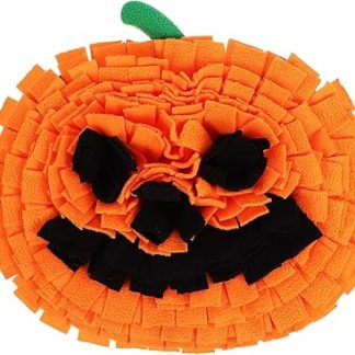 Мягкий коврик для собак в форме тыквы и апельсина, стимулирующий умственную деятельность собаки и способствующий медленному кормлению.