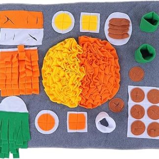 Развлекательный и успокаивающий коврик для собак | Фланелевая подушечка для интерактивного кормления/снятия тревоги | Нескользящий тренировочный коврик с ароматом для стимуляции