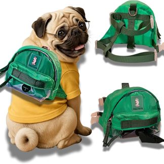 Dogs Hiking Backpack Harness Lightweight, Adjustable, and Water-Resistant Pet Poopbag Holder for Outdoor Adventures,Puppy Training or Everyday Dog Walks (XSmall)