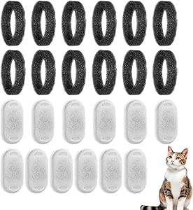 Фильтр для кошачьего фонтана | Набор из 12 фильтров для воды для кошек - Товары для дома, ежедневное кормление, аквариум, цветы, сад, ежедневный полив.