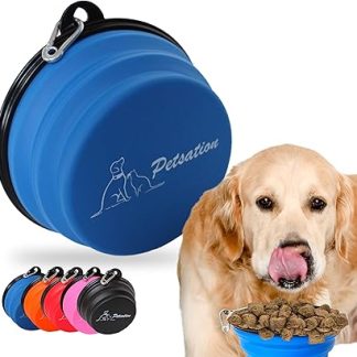 Складная дорожная миска для собак, оригинальная, для еды и воды, 1000 мл - идеально подходит для повседневного использования.