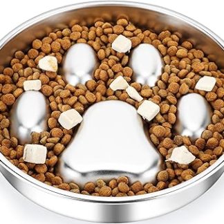 Миска для медленного кормления PETTOM, миски из нержавеющей стали для медленного приема пищи, кормушки-головоломки для собак и щенков, предотвращают метеоризм и обжорство.