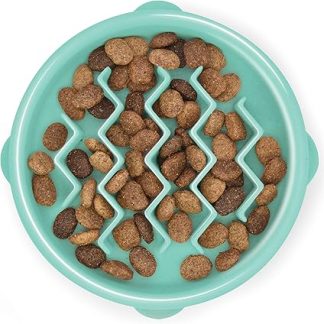 Миска-кормушка Outward Hound Fun Feeder Slo Bowl - мятного цвета - размер S/S