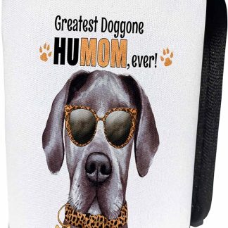 Can Cooler Bottle Wrap - Sweet Great Dane Dog in Animal Print Sunglasses for Mom on Mothers Day Mothers Day Dogs