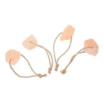 4pcs Pink Salt Lick Block for Deer Food and Goat Treats Mineral Blocks for Horses and Cattle in Backyard