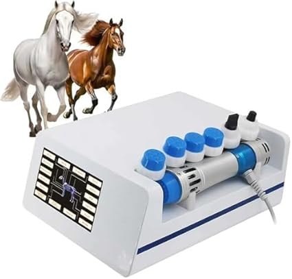 Shockwave Therapy Machine for Horses, 300MJ Joint and Muscle Pain Relief, 7 Deep Tissue Massage Heads, 1-18HZ Deep Massage Function