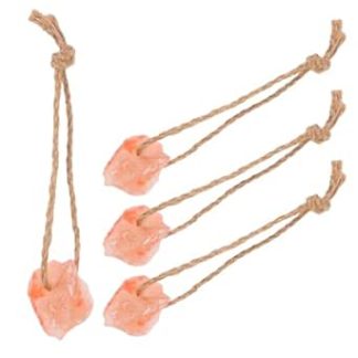 Yardenfun 4pcs Pink Salt Lick Blocks for Deer Horses Cows Livestock Natural Mineral-rich Treats for Healthy Animal Nutrition Easy to Handle Each