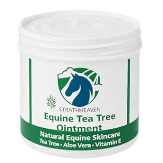 Strathheaven Equine Tea Tree Ointment – Natural Antiseptic Skin Balm with Tea Tree, Aloe Vera & Vitamin E – Soothes Irritation, Promotes Healing, Repels Insects – Natural Horse Skin Care
