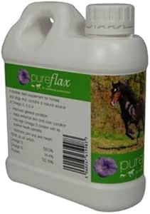 100 Percent Pure Cold Pressed Flax Oil for Horses, 1 Litre