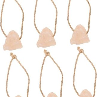 6pcs Natural Pink Salt Lick Blocks for Livestock Each Rich Mineral Source for Horses Cattle Deer and Other Animals Boredom Reliever and Immune Support