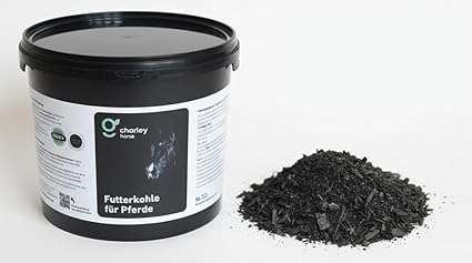 Feed Charcoal for Horses - 5 L Bucket Premium Feed Charcoal for Healthy Digestion, Prevention and Natural Instant Aid for Colic and Faeces Water