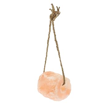 Abaodam Natural Pink Salt Lick Block for Livestock and Horses with Rope 1-2kg Mineral Salt for Cattle Deer and Farm Animals