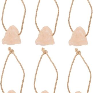 GALPADA Natural Pink Salt Lick Block for Horses and Cattle, 6pcs 30-50g Each, Organic Mineral Salt for Deer and Livestock, Essential Nutrient for Outdoor Animal Feeding