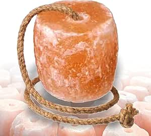 Premium Himalayan Animal Salt Lick – 100% Natural Mineral Block for Horses, Cows, Goats, Sheep, Deer & Livestock Long-Lasting Health Supplement – 3-5kg Rock Salt with Rope