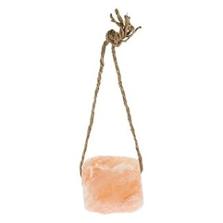 Livestock Salt Lick Block Pendant for Horses Cattle and Deer Natural Pink Salt Cylinder Rope 1-2kg