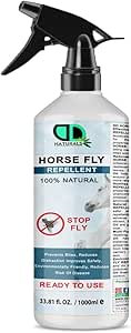 100% Natural Horse Fly Repellent – DEET-Free, Skin-Friendly Formula for Long-Lasting Protection – Reduces Bites and Enhances Safety & Comfort for Horses (1000ml Spray)