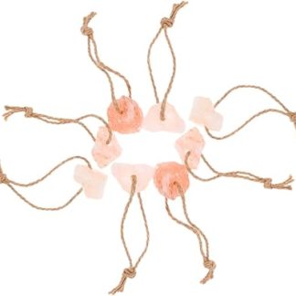 Abaodam 8pcs Animal Lick Salt Blocks Hanging Mineral Salt for Horses Cattle Deer Alpacas Outdoor Use Natural Pink Block for Horses