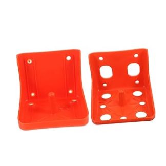 BESPORTBLE 2pcs Salt Brick Box Horse Salt Block Rack Salt Block Holders for Horses Salt Lick Holder Deer Salt Holder Salt Holder for Horse Salt Holder Cattle Salt Block Holder Orange