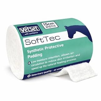 Veterinary Bandage Padding for Horses, Dogs, Cats & Animals,12 Pack | 2.7m Conformable Cushioning Roll for Wound Dressing & Leg Support | 75mm, 100mm or 150mm |SofTec by VetSet (150mm (Pack of 12))