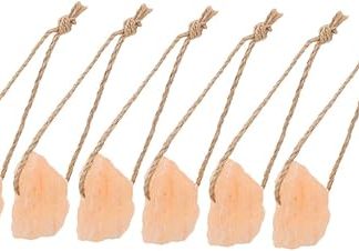 ERINGOGO 6pcs Pink Salt Lick Blocks for Livestock with Rope Natural Mineral Rich Deer and Cattle Nutrient Dense Salt Source for Horses Sheep and Other Animals