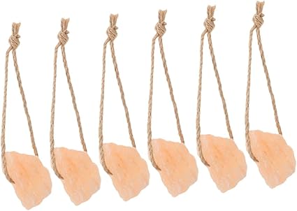 BESPORTBLE 6pcs Pink Salt Lick Blocks Natural Mineral Boredom Reliever for Horses Cattle Deer Livestock 30-50g Each Suitable for Farm and Outdoor Use