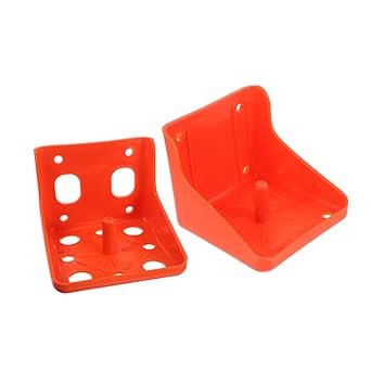 Sosoport 2pcs Livestock Salt Block Holder Set for Sheep Goat and Horse Feeding Thickened Mineral Salt Lick Box with Large and Small Openings for Farm Use