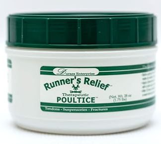 RUNNER'S RELIEF Therapeutic Poultice Tightener | Treatment for Bowed Tendon Injury | Natural Soothing Clay for All Horse | Horse Health All Breeds | use on Tendons, Ankles, Hooves, Ligaments