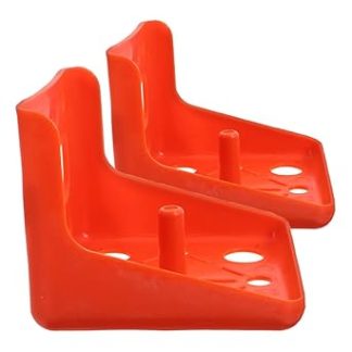 PartyKindom 2pcs Large Hole Mineral Salt Block Holders for Livestock Sheep Cattle Feeding Tray Salt Licking Rack Multi-use Suitable for Horse