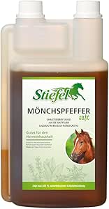 Stiefel Monk Pepper Juice for Horses from a 100% Natural Herb Mix, for Nutritional Support in Special Phases of Life, Dosing Bottle 1 Litre