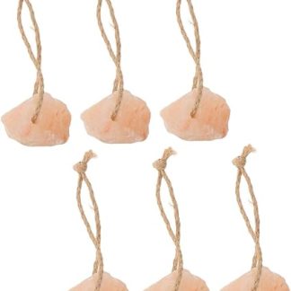 Natural Pink Salt Lick Block 6pcs 30-50g Organic Mineral Source for Horses, Deer, Cattle Livestock Essential Mineral and Hydration Support