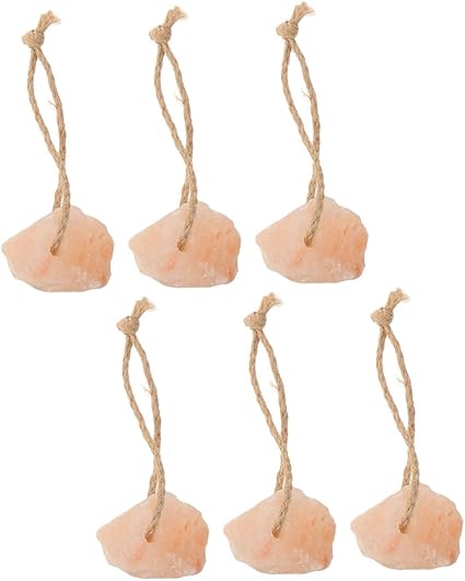 Natural Pink Salt Lick Block 6pcs 30-50g Organic Mineral Source for Horses, Deer, Cattle Livestock Essential Mineral and Hydration Support