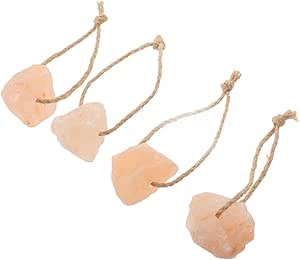 Abaodam 4pcs Natural Mountain Salt Lick Blocks Rich in Minerals for Livestock Horses Cows Deer Goats Essential Animal Mineral for Health and Growth