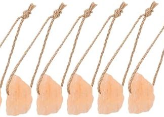 Milisten 6pcs Organic Pink Salt Lick Blocks for Livestock with Rope Natural Mineral Source for Horses Deer Cattle Supports Immune Health and Easy Placement for Multi-animal Use