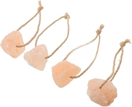 Toddmomy 4pcs Natural Mountain Animal Salt Lick Blocks Mineral for Horses Cows Deer and Livestock Health Growth