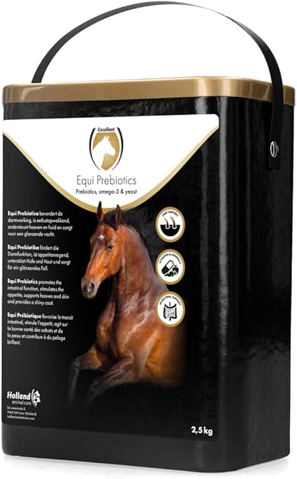 Holland Animal Care Excellent Equi Prebiotics - Promotes intestinal activity and stimulates appetite - suitable for horses - 2.5 kg