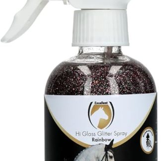 Holland Animal Care Excellent Rainbow Glitter Spray - Fur Decoration for Horses - Easy to Remove - Create the Most Beautiful Stencils - For Coat, Mane and Tail - 250 ml - Rainbow Colour