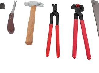 Zerodis Horse Care Supplies Tools Alloy Construction With Horseshoe Pliers Ergonomic Design For Horses Donkeys Cows Sheep 6Pcs Farrier Hoof Trim