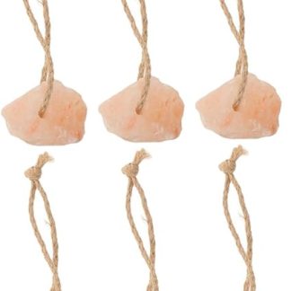 ibasenice Pink Salt Block for Horses and Livestock, 6pcs Pack (30-50g Each), Natural Mineral Salt Lick for Cattle, Deer, and Small Animals