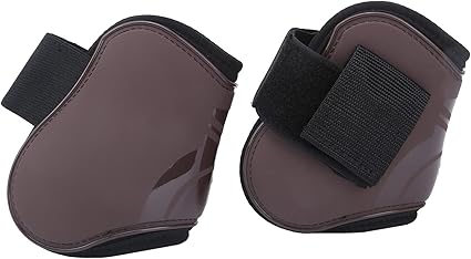 Pongnas Horse Fly Boots, Horse Boots Splint Boots For Horses Horse Leg Guard Boot Wrap PU Elastic Thickened Obstacle Leg Protector For The Joints of Horse Front and Hind (A pair of large