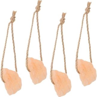 4pcs Natural Mountain Salt Lick Block with Minerals for Horses Cows Deer and Livestock, Electrolyte Support Mineral for Animal Health and Growth