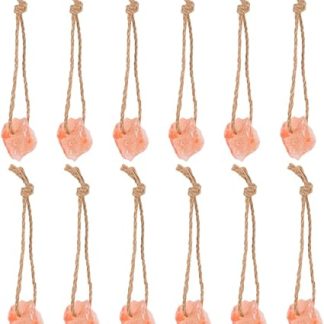 Abaodam 12pcs Natural Pink Salt Lick Blocks for Horses, Cattle, Deer Livestock, Mineral Salt Bricks 30-50g Each for Healthy Growth