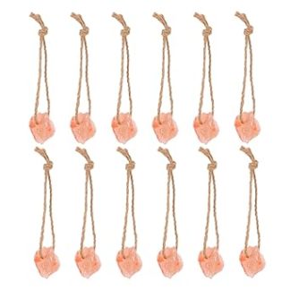 12Pcs Natural Pink Salt Lick Blocks for Livestock, Natural Salt Bricks 30-50G Each, Suitable for Horses, Cattle, Deer, and Goats for Healthy Growth and Supplement