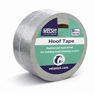 Hoof Tape for Horses & Animals | Heavy Duty Reinforced Adhesive 50m Roll for Securing Dressings & Poultices by VetSet