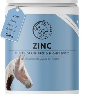 Zinc for Horses – High-Dose Zinc Pellets 700g – Supports horses during coat change – With black seed, zeolite, and brewers yeast for healthy skin, coat, and hoofs – Essential trace elements for horses