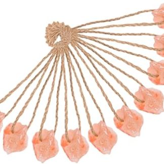Pink Salt Lick Blocks 10pcs 30-50g Mineral with Rope for Horses Cattle Deer and Small Pets Outdoor Feeding