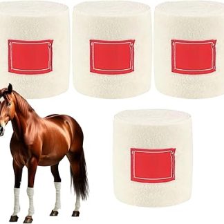 Générique Elastic Bandages for Horses - 4 Pieces for Competition Recovery Equestrian Events Training Hiking Daily Care Stable