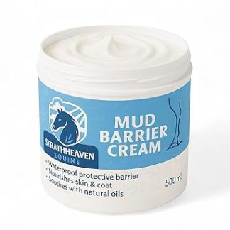 Strathheaven Mud Barrier Cream for Horses – Waterproof Protective Leg & Skin Cream with Tea Tree, Rosemary & Citronella Oils – Soothes Mud Fever & Nourishes Skin & Coat – 500ml